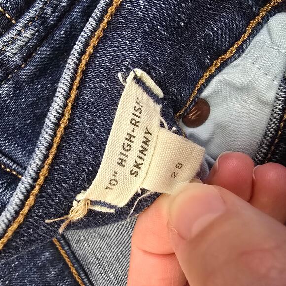 Madewell 10" High Rise Skinny Jeans Size 28 - Picture 2 of 4